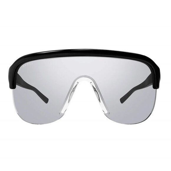 NEW GUCCI SUNGLASSES BLACK SILVER UNISEX EYEWEAR GUCCI - Picture 2 of 4